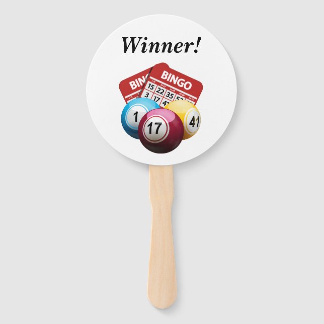 Bingo-Gewinner-Handventilatoren Fächer (Vorderseite)