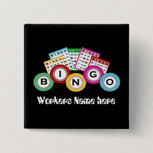 Bingo Hall hinzufügen Name Arbeit Spaß Knopf Button