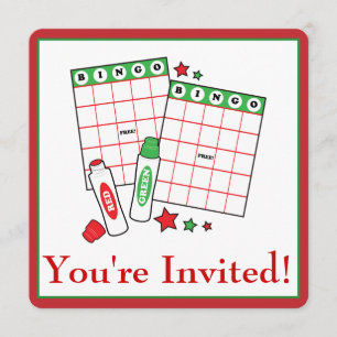 Bingo Holiday Party Einladung