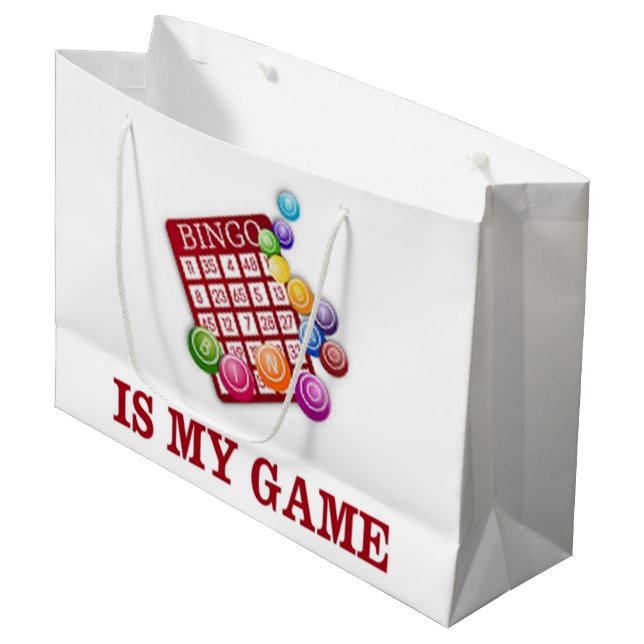 BINGO IST MEIN SPIEL GROßE GESCHENKTÜTE (Vorderseite Schrägansicht)