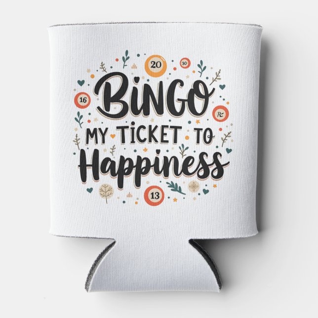 Bingo ist mein Ticket zum Glück Funny Bingo Game Dosenkühler (Vorderseite)