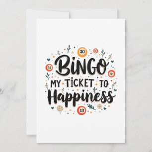 Bingo ist mein Ticket zum Glück Funny Bingo Game Einladung