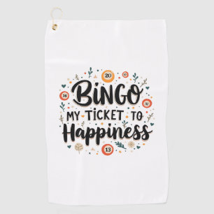 Bingo ist mein Ticket zum Glück Funny Bingo Game Golfhandtuch