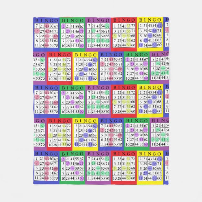 BINGO kardiert bunte glückliche Decke (Vorderseite)