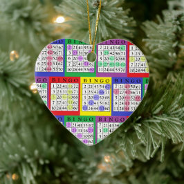 BINGO-Karte | BINGO Lover's Geschenk Weihnachten Keramik Ornament