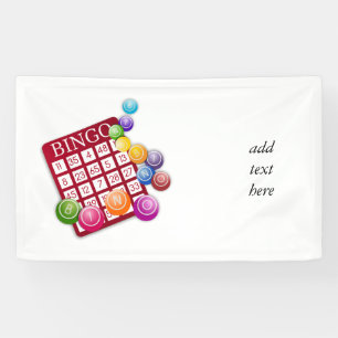 BINGO-Karte mit BINGO-Balls Banner