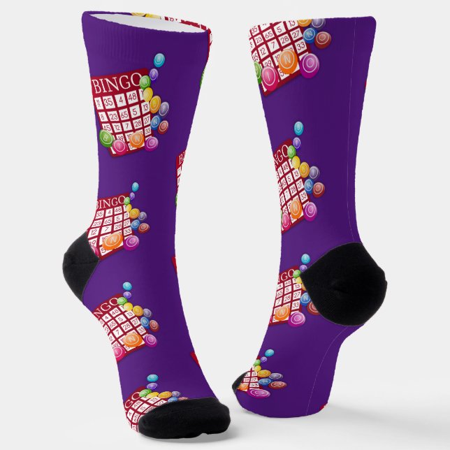 BINGO-Karte mit BINGO-Balls Socken (Gewinkelt)