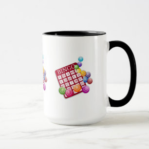 BINGO-Karte mit BINGO-Balls Tasse