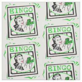Bingo-Karten-Dame With Money Stoff