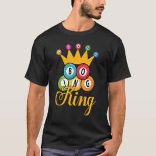 Bingo King Men Boys Lucky Game Lotterie Spieler T-Shirt