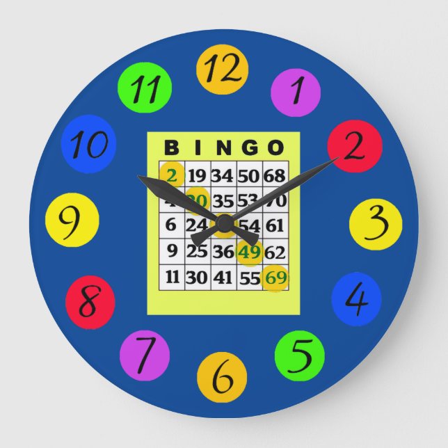 BINGO Kitchen Große Wanduhr (Vorderseite)