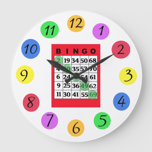 BINGO Kitchen Große Wanduhr (Vorderseite)