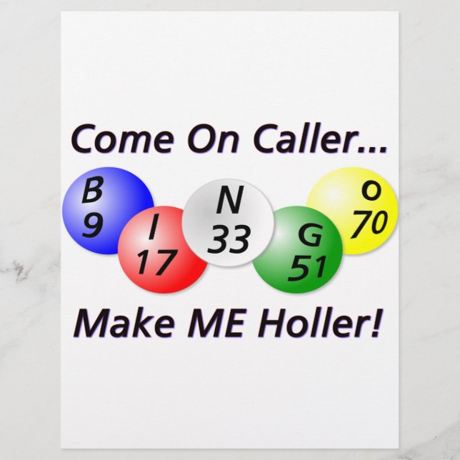 Bingo! Komm schon Anrufer, mach mir Holler! (Vorderseite)
