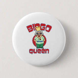 Bingo-Königin - fertigen Sie besonders an Button