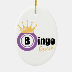 Bingo-Königin Keramikornament