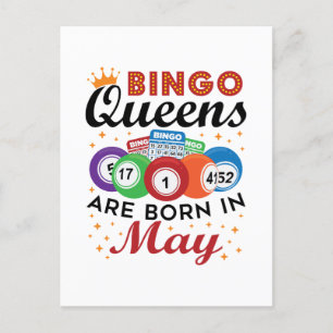 Bingo Königinnen werden im Mai geboren Postkarte