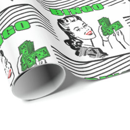 Bingo Lady mit Geld Geschenkpapier
