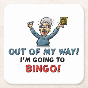 Bingo-Liebhaber Rechteckiger Pappuntersetzer