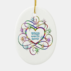 Bingo macht das Leben sparkle Keramik Ornament