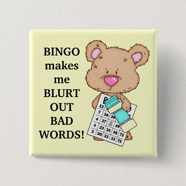 Bingo macht mich zum Knopf Button (Vorderseite)