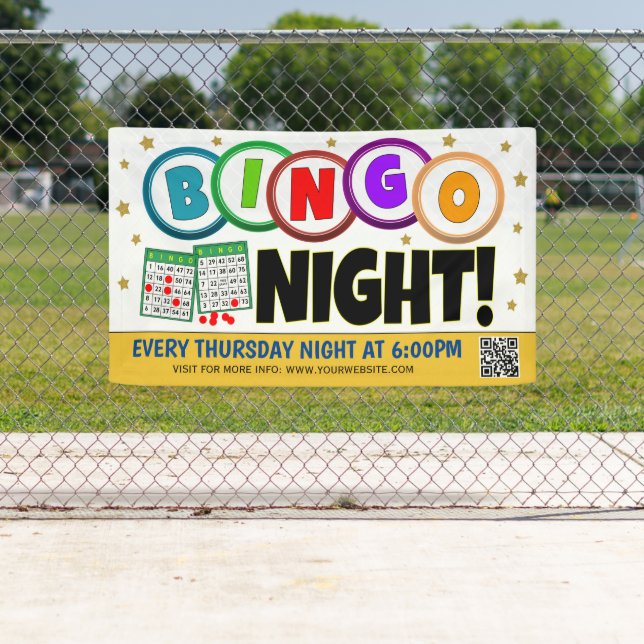Bingo Night Banner mit qr Code (Insitu)