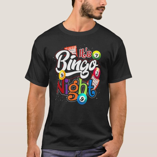 Bingo Night Bingo Player Lotterie Gewinner Glückss T-Shirt (Vorderseite)