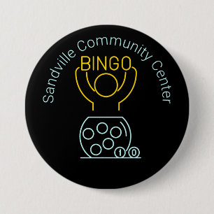 Bingo Night Neon Line Art individuell anpassbar Button