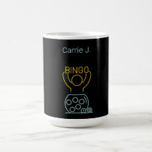 Bingo Night Neon Line Art Personalisiert