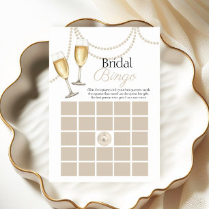 Bingo nuptiale Pearls Prosecco carte de jeu douche