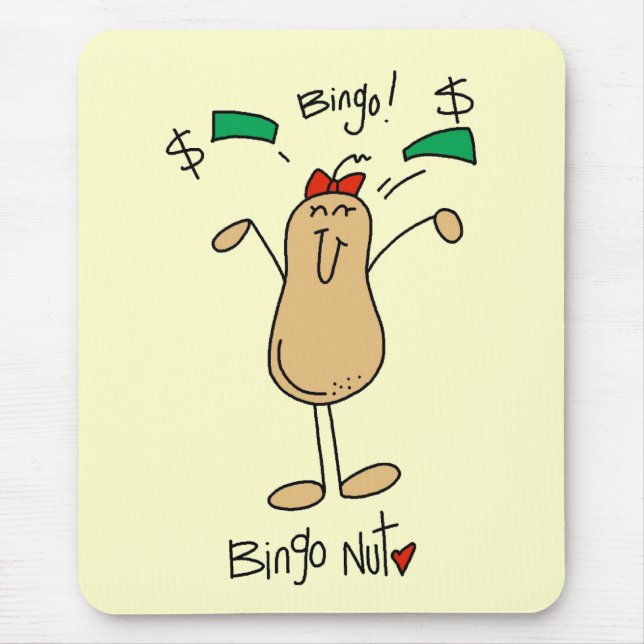Bingo Nut T-Shirts und Geschenke Mousepad (Vorne)