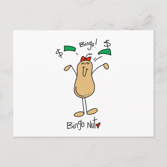 Bingo Nut Tshirts und Geschenke Postkarte (Vorderseite)