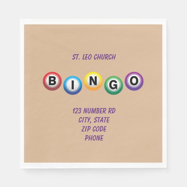 BINGO Paper Napkins Serviette (Vorderseite)