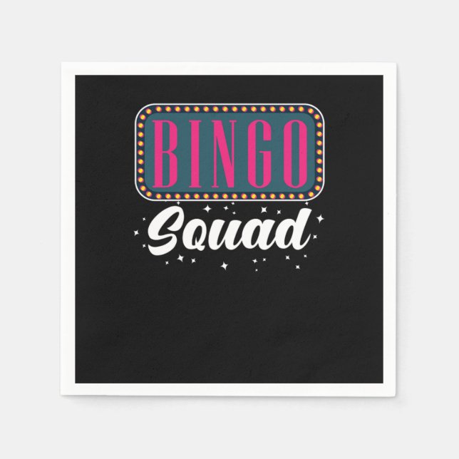 Bingo Player Balls Lucky Number Serviette (Vorderseite)