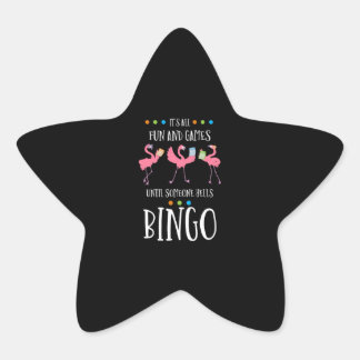 Bingo Player, Flamingo, Bingo Balls Stern-Aufkleber