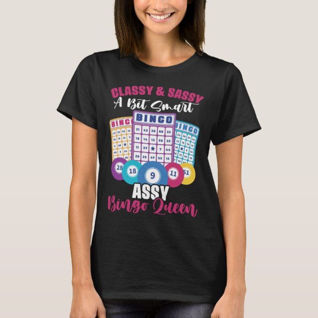 Bingo Player Gambling Lottery Bingo Card Bingo Que T-Shirt (Vorderseite)