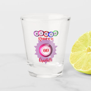 Bingo Queen Funny Personnalisé Anniversaire Verre 