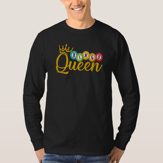 Bingo Queen Lucky Players Lottery Girls T-Shirt (Vorderseite)