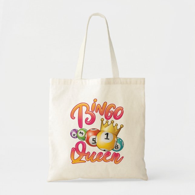 Bingo Queen Women Ladys Player Game Tragetasche (Vorne)
