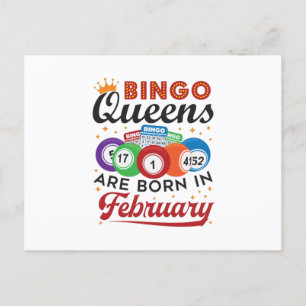Bingo Queens ist im Februar Geboren Postkarte