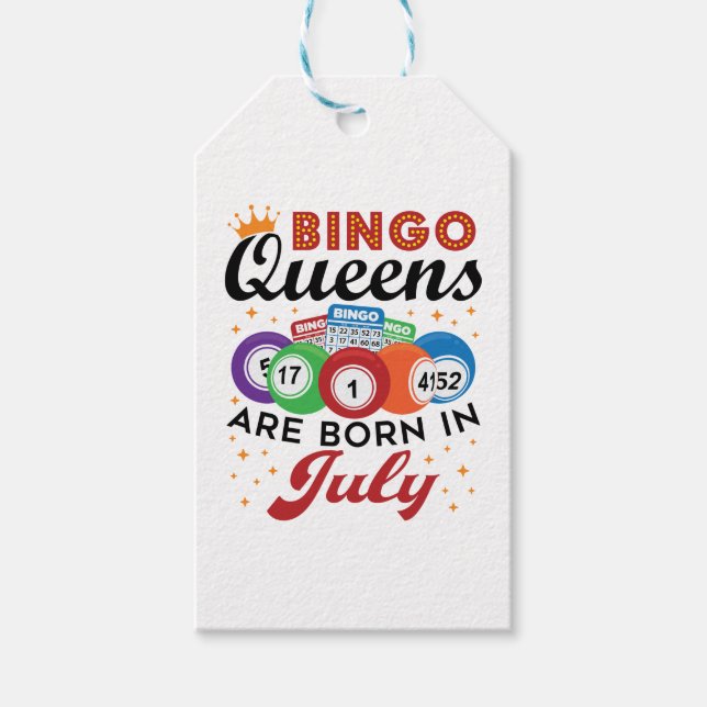 Bingo Queens ist im Juli Geboren Geschenkanhänger (Vorderseite)