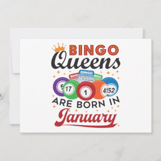 Bingo Queens sind im Januar zum Geburtstag Geboren Einladung