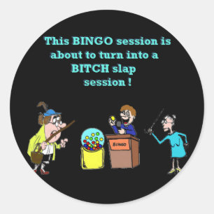 Bingo schlecht gegangen runder aufkleber