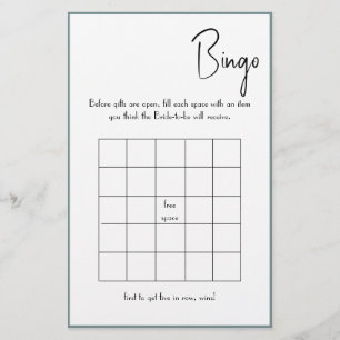 Bingo Shower Game Flyer