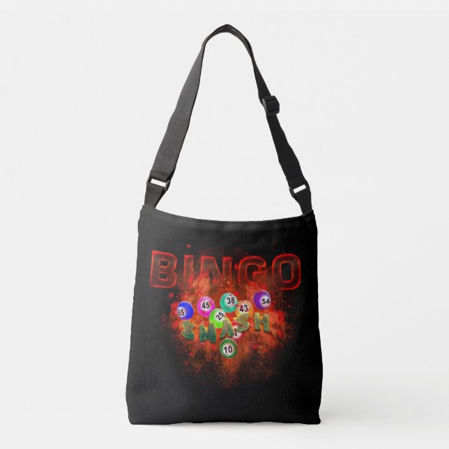 Bingo Smash Rot Tragetaschen Mit Langen Trägern (Vorderseite)