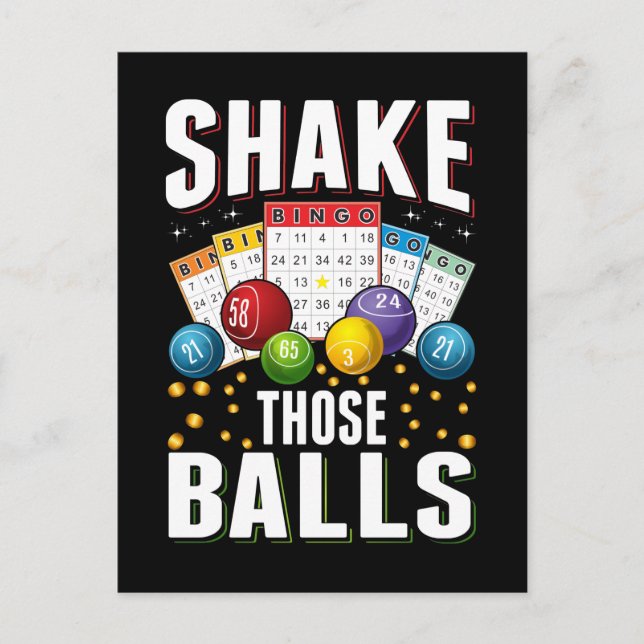 Bingo Spaß Men Funny Bingo Player Postkarte (Vorderseite)