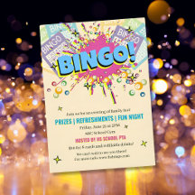 BINGO-Spendenkarte Schule Gemeinschaft Spaß Nacht