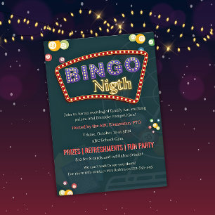 BINGO-Spendenkarte Schule Gemeinschaft Spaßparty Einladung