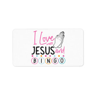 Bingo Spieler Jesus Faith Christlich Ich Liebe Jes Adressaufkleber