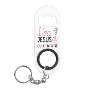 Bingo Spieler Jesus Faith Christlich Ich Liebe Jes Mini Flaschenöffner