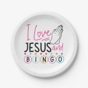 Bingo Spieler Jesus Faith Christlich Ich Liebe Jes Pappteller